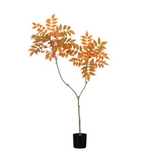 Nearly Natural 4-ft Autumn Minimalist Sumac Artificial Tree