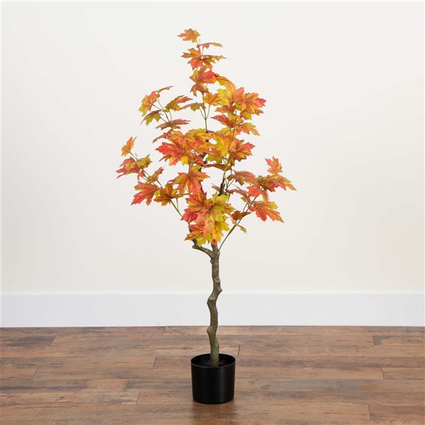 Nearly Natural 4-ft Autumn Maple Artificial Tree