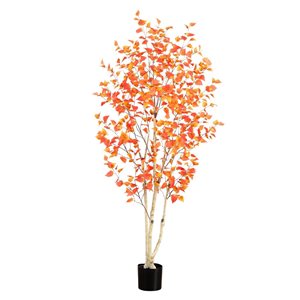 Nearly Natural 7-ft Autumn Birch Artificial Tree