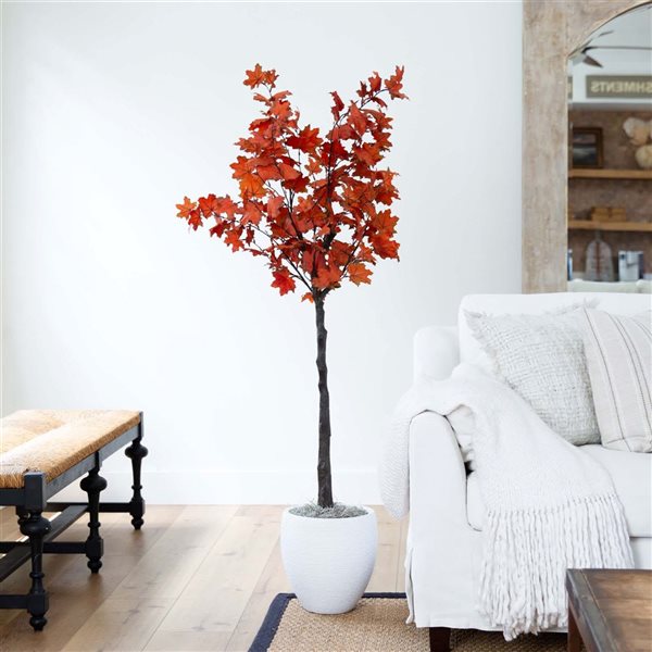 Nearly Natural 5-ft Autumn Rustic Maple Artificial Tree