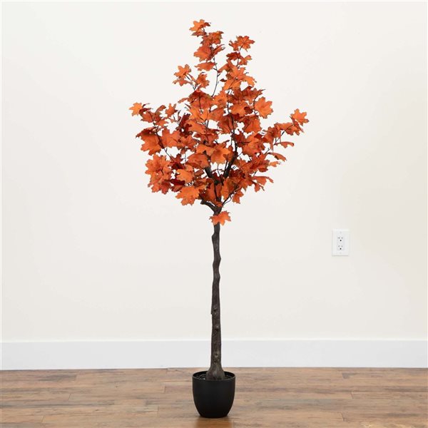 Nearly Natural 5-ft Autumn Rustic Maple Artificial Tree