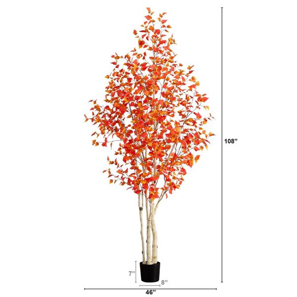 Nearly Natural 9-ft Autumn Birch Artificial Tree
