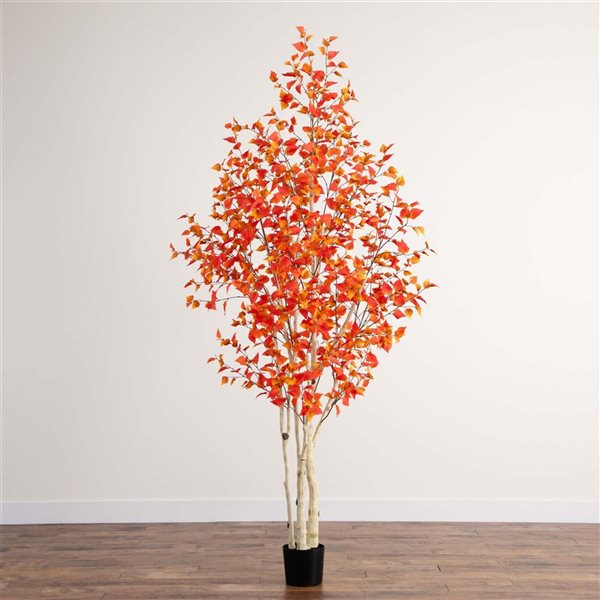 Nearly Natural 9-ft Autumn Birch Artificial Tree