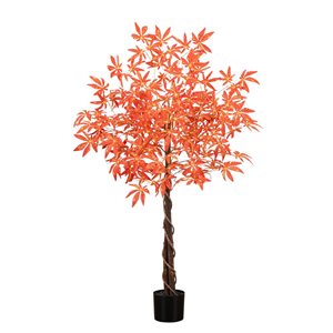 Nearly Natural 4-ft Autumn Vibrant Maple Artificial Tree