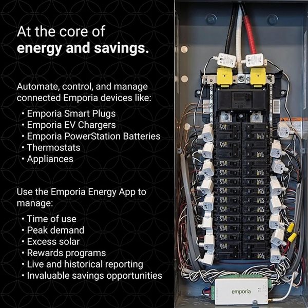 Emporia Vue 8 Sensors Energy Monitor Gen 3 - 3-Phase System