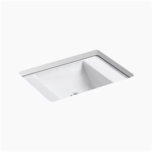 Lavabo de salle de bain sous plan Ledges de KOHLER 22 1/2 po rectangle, blanc