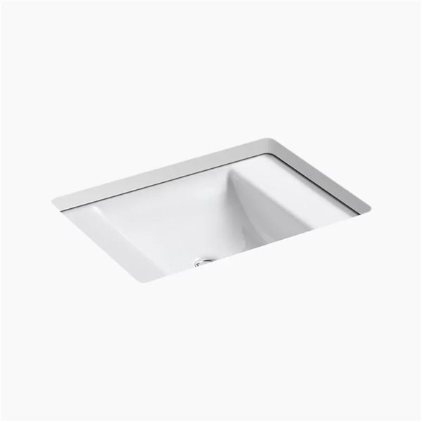 KOHLER Ledges 22-1/2-in Rectangular Undermount Bathroom Sink - White