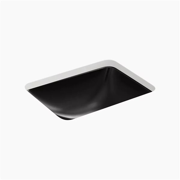 Lavabo de salle de bain sous plan Caxton de KOHLER 20 1/2 po rectangle, noir