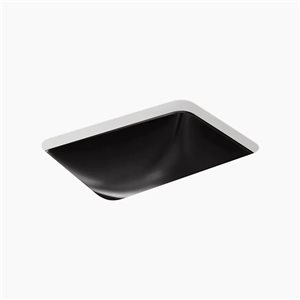 KOHLER Caxton 20-1/2-in Rectangular Undermount Bathroom Sink - Black