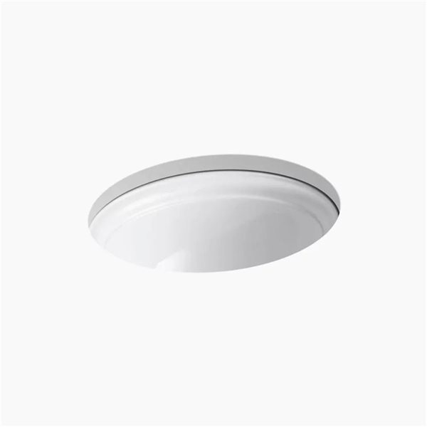 Lavabo de salle de bain sous plan Devonshire de KOHLER 20 1/2 po ovale, blanc