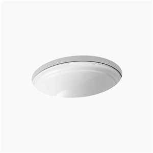 Lavabo de salle de bain sous plan Devonshire de KOHLER 20 1/2 po ovale, blanc