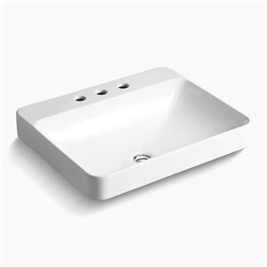 KOHLER Vox 23-in Rectangular Vessel Bathroom Sink - White