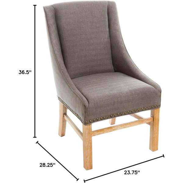 Cape Crack Wood Frame Brown Grey Casual Contemporary/Modern Worthington Dining Side Chair