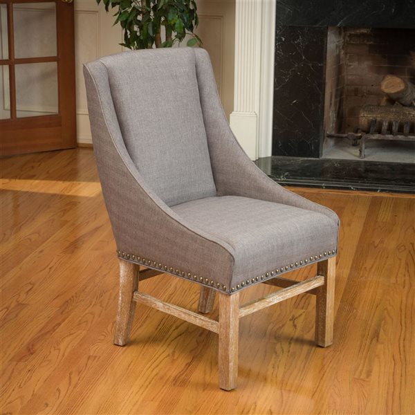 Cape Crack Wood Frame Brown Grey Casual Contemporary/Modern Worthington Dining Side Chair