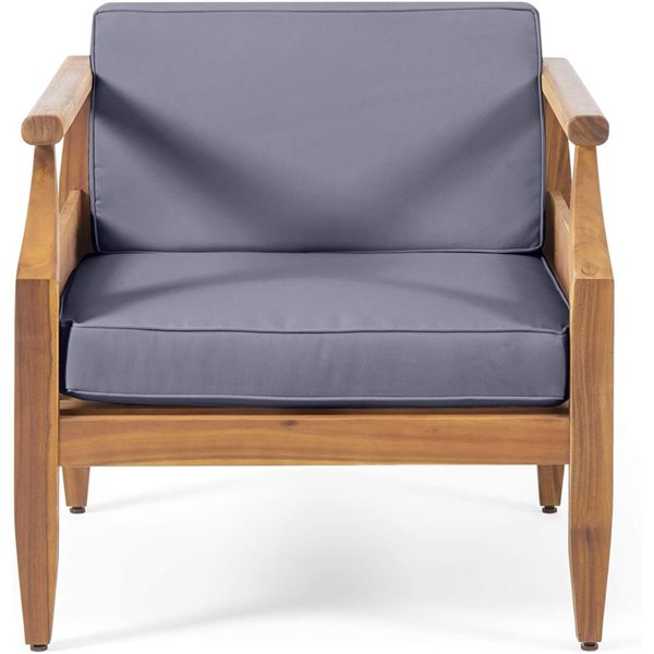 Cape Crack Aston Teak Wood Contemporary Club Chair