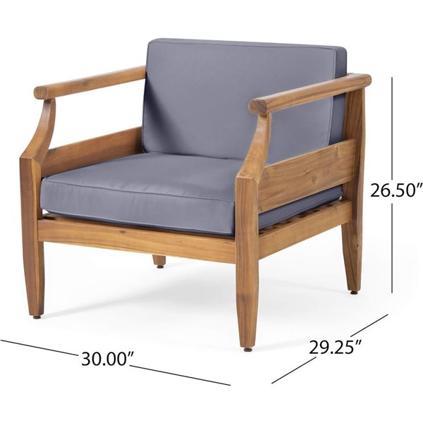 Cape Crack Aston Teak Wood Contemporary Club Chair