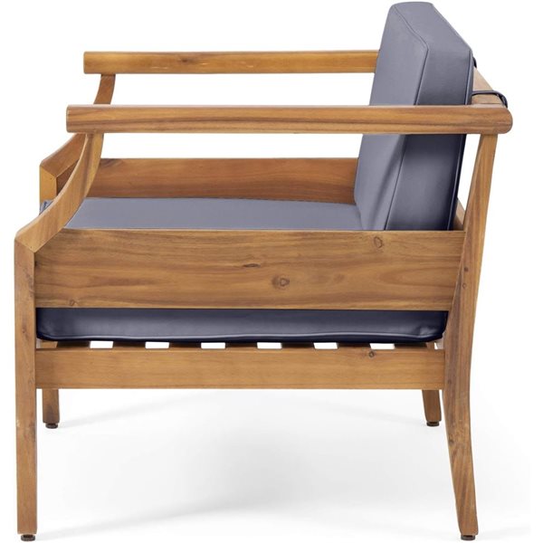 Cape Crack Aston Teak Wood Contemporary Club Chair