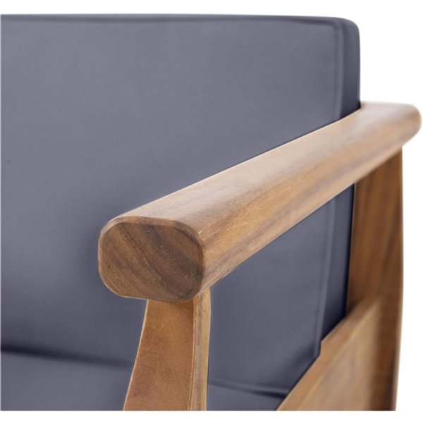 Cape Crack Aston Teak Wood Contemporary Club Chair