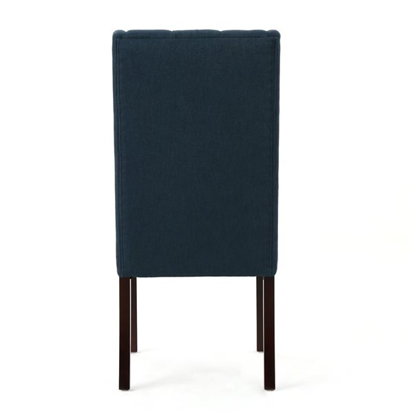 Cape Crack Wood Frame Navy Blue Polyester Casual Contemporary/Modern Dining Side Chairs - Set of 2