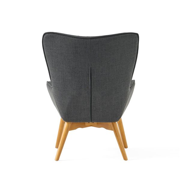 Cape Crack Dark Grey Wood Traditional Contour Chair