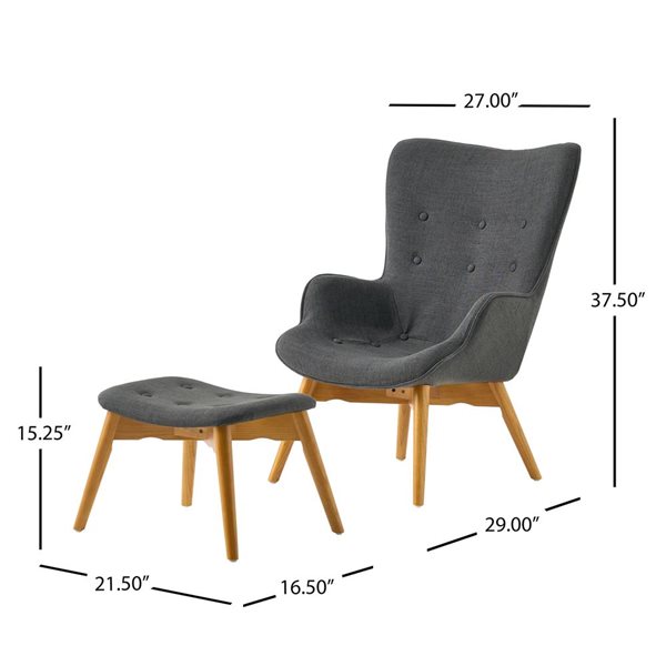 Cape Crack Dark Grey Wood Traditional Contour Chair