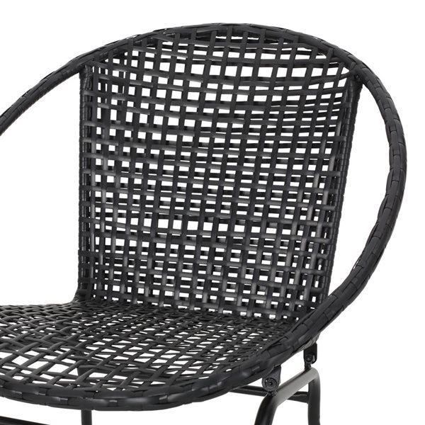 Cape Crack Java Black Rattan Contemporary Chairs - Set of 2