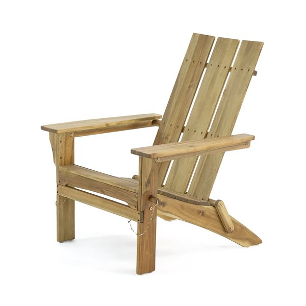 Cape Crack Natural Wood Contemporary Zuma Foldable Adirondack Chair