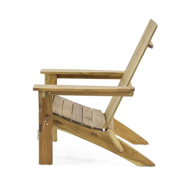 Cape Crack Natural Wood Contemporary Zuma Foldable Adirondack Chair