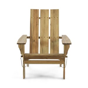 Cape Crack Natural Wood Contemporary Zuma Foldable Adirondack Chair