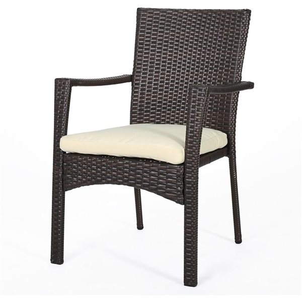 Cape Crack Brown Multi Rattan Traditional Elba Bistro Set