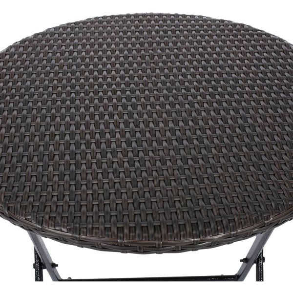 Cape Crack Brown Multi Rattan Traditional Elba Bistro Set