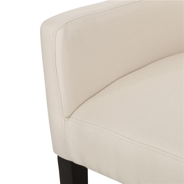 Cape Crack Beige Wood Traditional Arm Chair