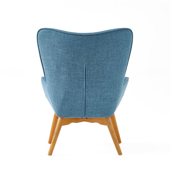 Cape Crack Blue Wood Contemporary Contour Chair