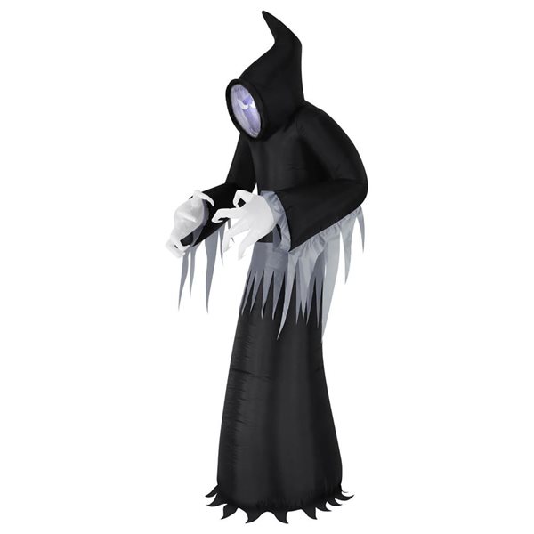 Occasions 8 H x 3-ft W Black and Grey Infinity Mirror Reaper Halloween Inflatable