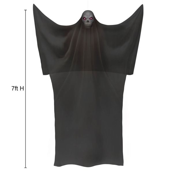 Occasions 7 H x 2.75-ft W Hanging Reaper with Light Up Eyes Halloween Inflatable