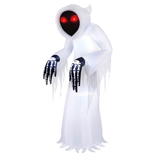 Faucheuse sans visage gonflable d’Halloween par Occasions 7 h. x 2,25 pi l. avec yeux lumineux