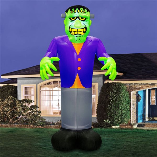 Occasions 20 H x 9.33-ft W Standing Frankenstein Lighted Monster Halloween Inflatable