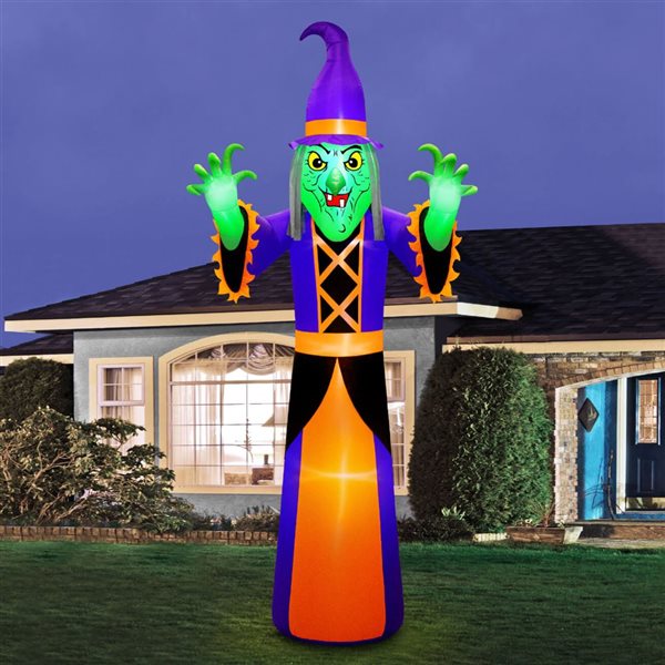 Occasions 20 H x 8.25-ft W Giant Inflatable Lighted Halloween Witch