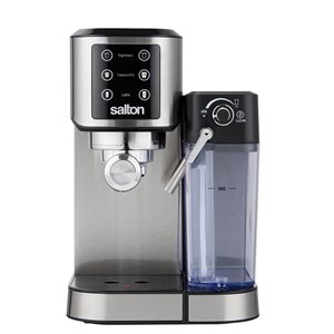 Salton 3-in-1 Espresso, Cappuccino and Latte Machine w/ Milk Removable Container