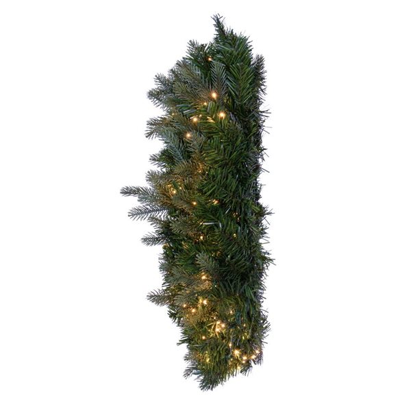Vickerman 36-in Douglas Fir Artificial Pre-Lit Wreath with Warm White 3 mm Low Voltage LED Wide Angle Lights