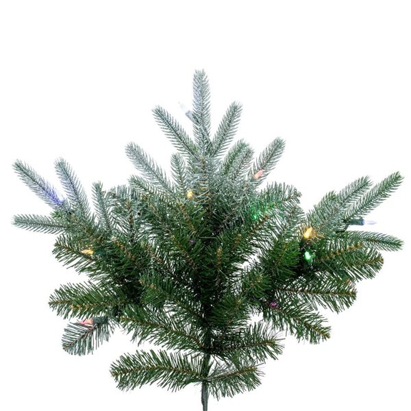 Vickerman 7.5-ft x 58-in Frosted Albany Spruce Artificial Pre-Lit Christmas Tree, Colour Changing Lights