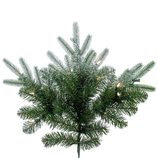 Vickerman 7.5-ft x 58-in Frosted Albany Spruce Artificial Pre-Lit Christmas Tree, Colour Changing Lights