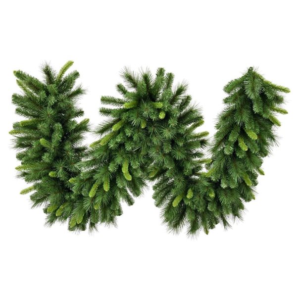 Vickerman 9-ft x 14-in Bangor Mixed Pine Artificial Christmas Garland, Unlit