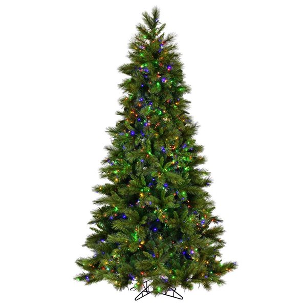 Vickerman 6.5-ft x 40-in Brighton Pine Artificial Christmas Tree with LED Colour Changing Lights