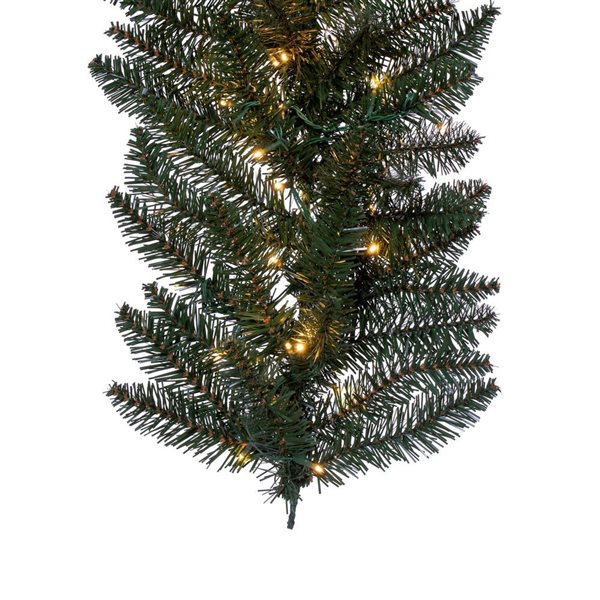 Vickerman 9-ft x 14-in Camdon Fir Artificial Pre-Lit Garland - Warm White 3 mm Low Voltage LED Lights