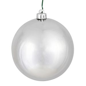Vickerman 12-in Silver Shiny Ball Ornament