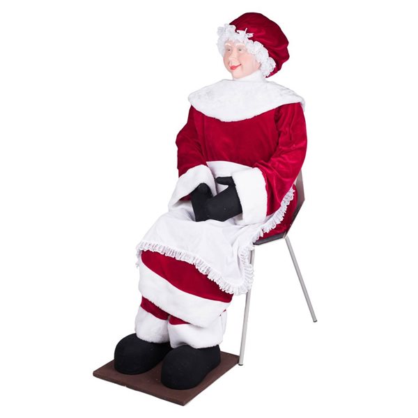 Vickerman 5-ft 8-in Standing or Sitting Mrs Claus - Indoor use only