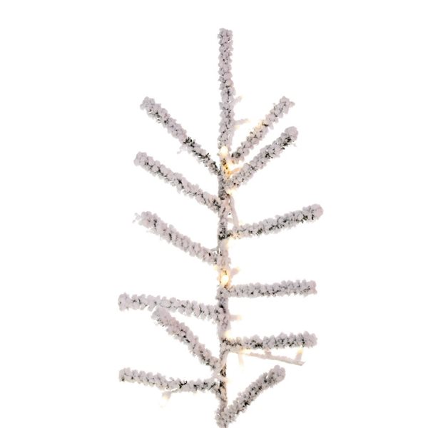 Vickerman 7.5-ft x 65-in x Flocked Pistol Pine Artificial Pre-lit Christmas Tree, Warm White 3 mm LED Lights