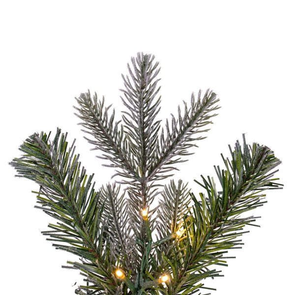 Vickerman 9-ft x 14-in Frosted Douglas Fir Artificial Garland with Warm White LED Lights