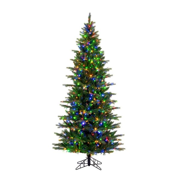 Vickerman 6.5-ft x 40-in Balsam Pine Artificial Christmas Tree, 3 mm LED Colour Changing Lights